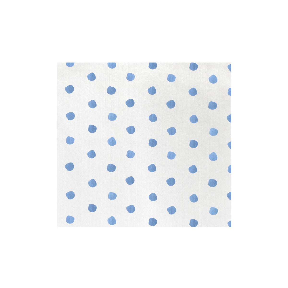 Light Blue Dot Papersoft dinner napkin by Vietri — hand-painted pale blue dots on white