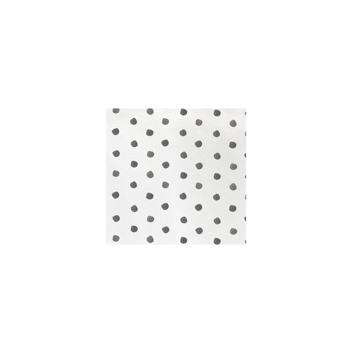 Grey Dot Papersoft cocktail napkin by Vietri — hand-painted charcoal dots on white
