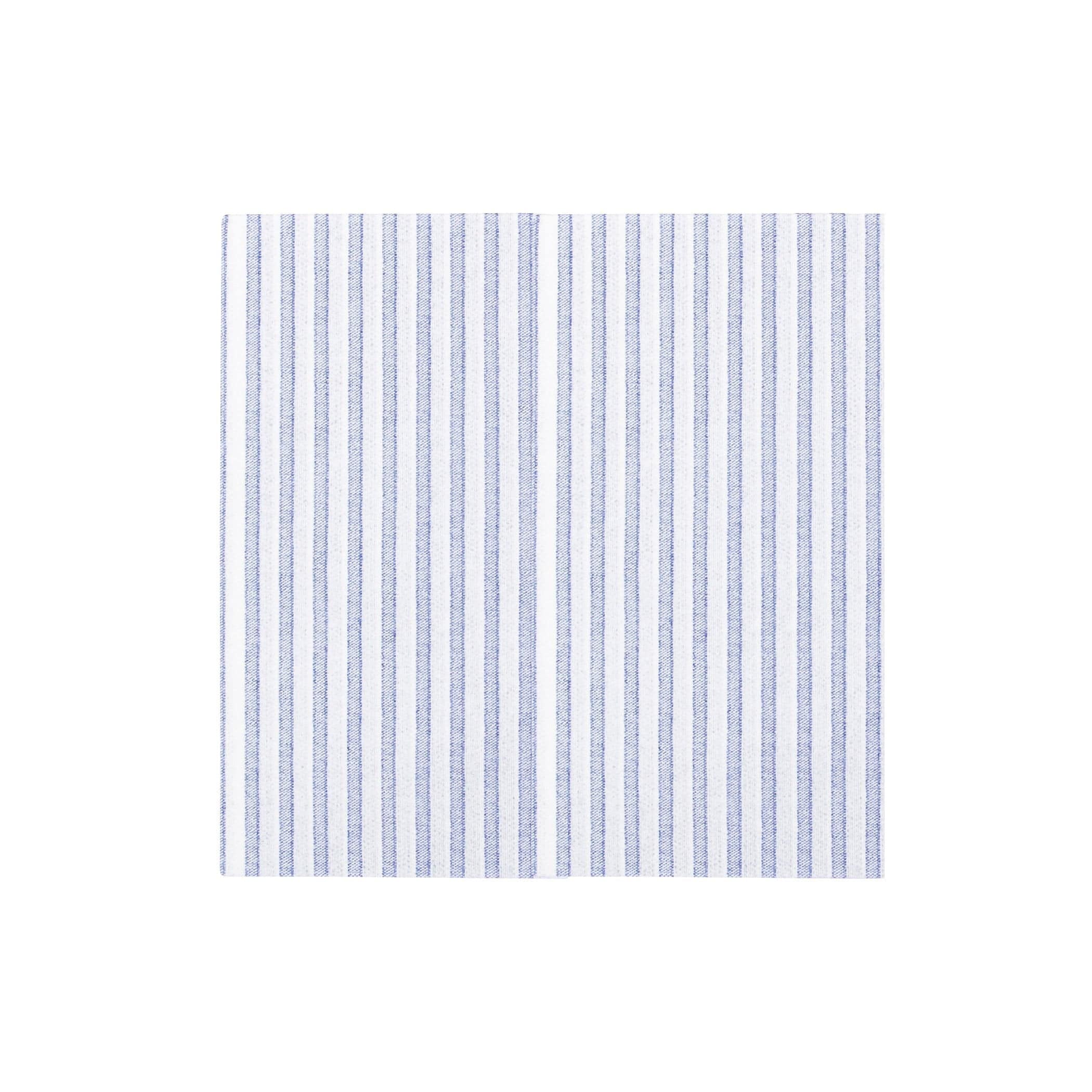 Blue Stripe Capri Papersoft dinner napkin by Vietri — cornflower blue ticking stripe on white