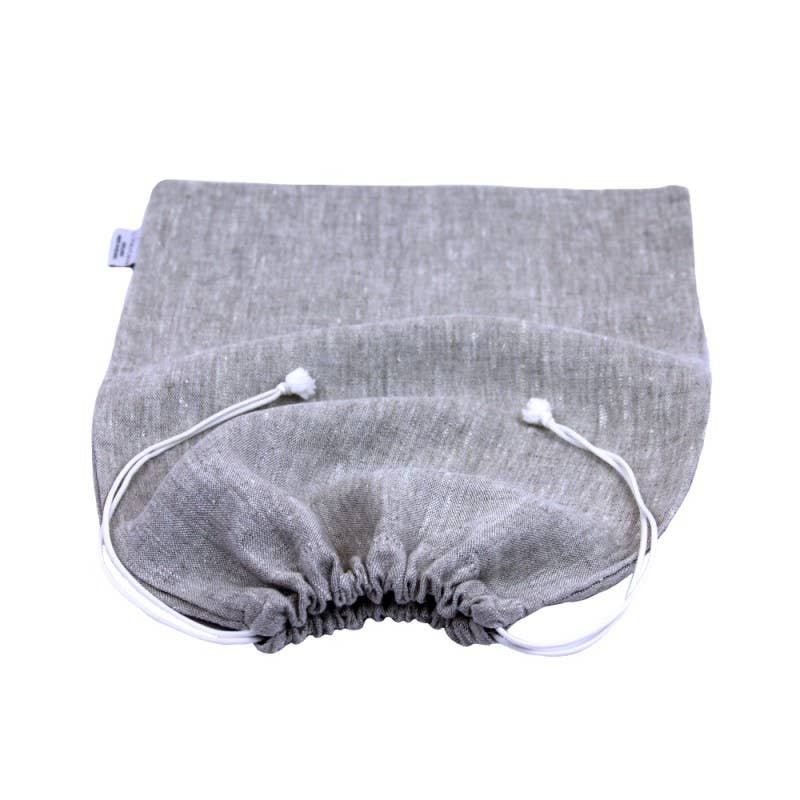 Natural Linen Bread Bag, Stonewashed