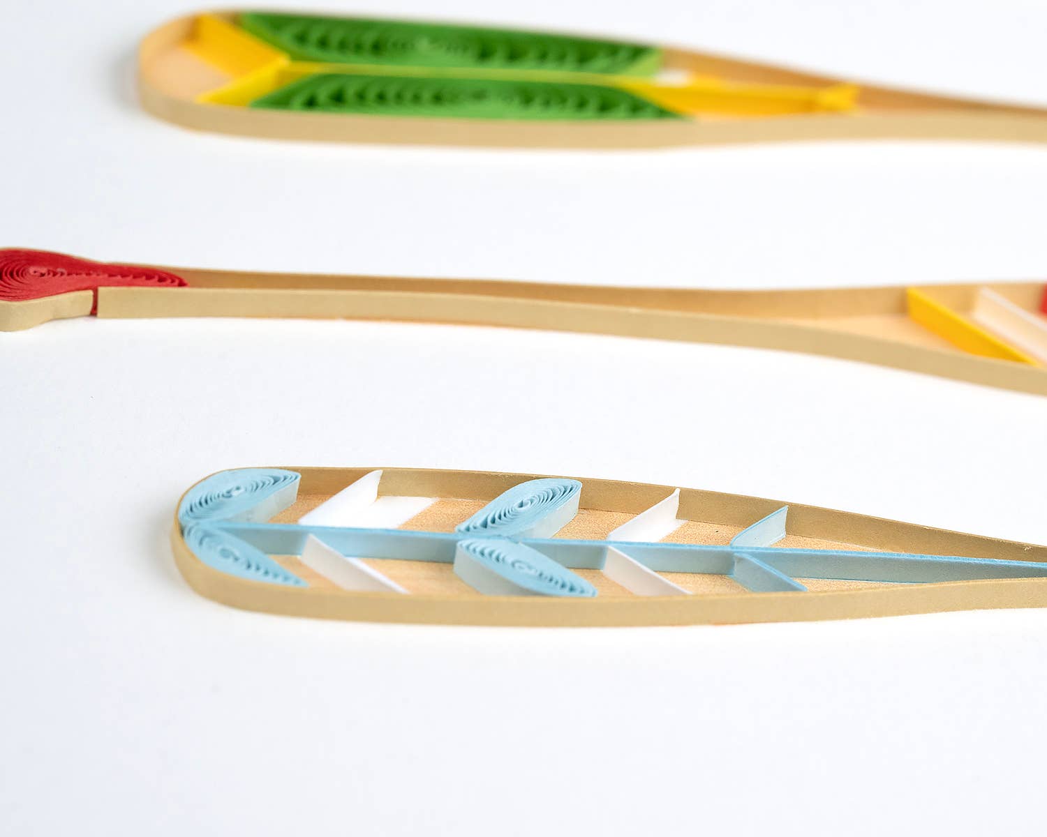 Card, Painted Paddles - Quilling Card (6in sq, with envelope)