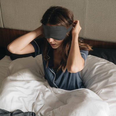 Beige Eucalyptus Silk Sleep Mask