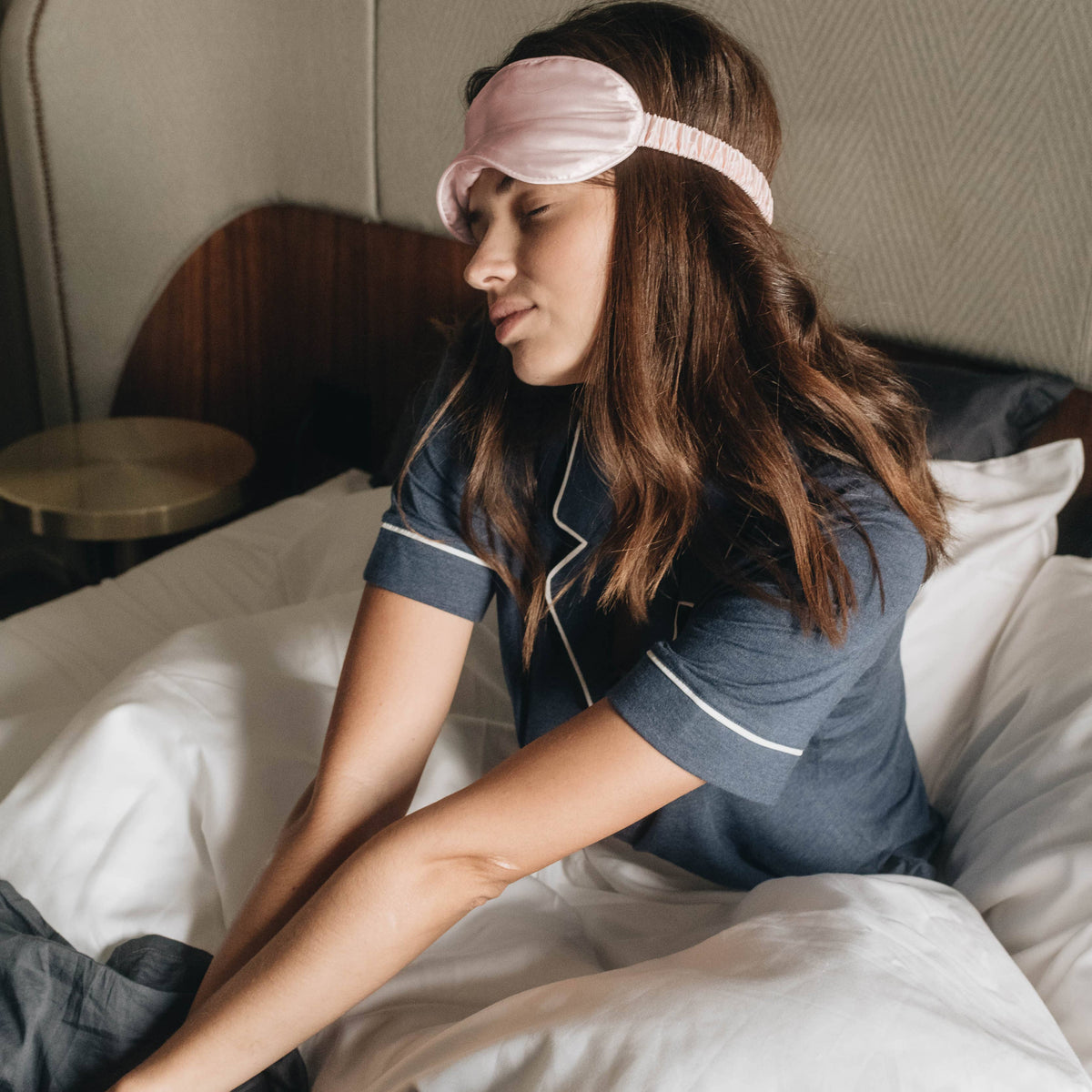 Gray Eucalyptus Silk Sleep Mask