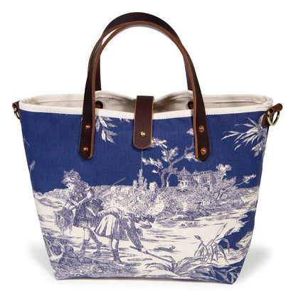 Seaside Toile Mini Tote-Sapphire - General Knot & Co.
