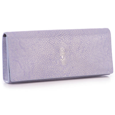 Cleo Shagreen Clutch, Coffee