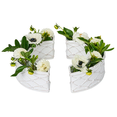 Berry & Thread Petite Parterre Garden Half Circle Vase Set/2 - Whitewash