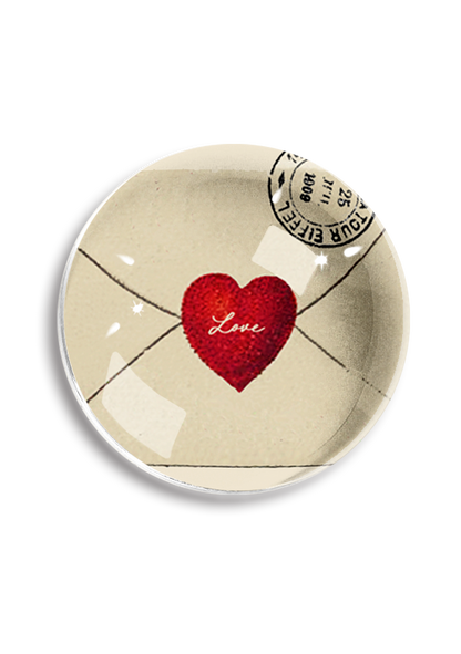Love Envelope Crystal Dome Paperweight - Ben's Garden (3.75in dia)