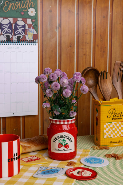 Ceramic Vase, Strawberry Jam