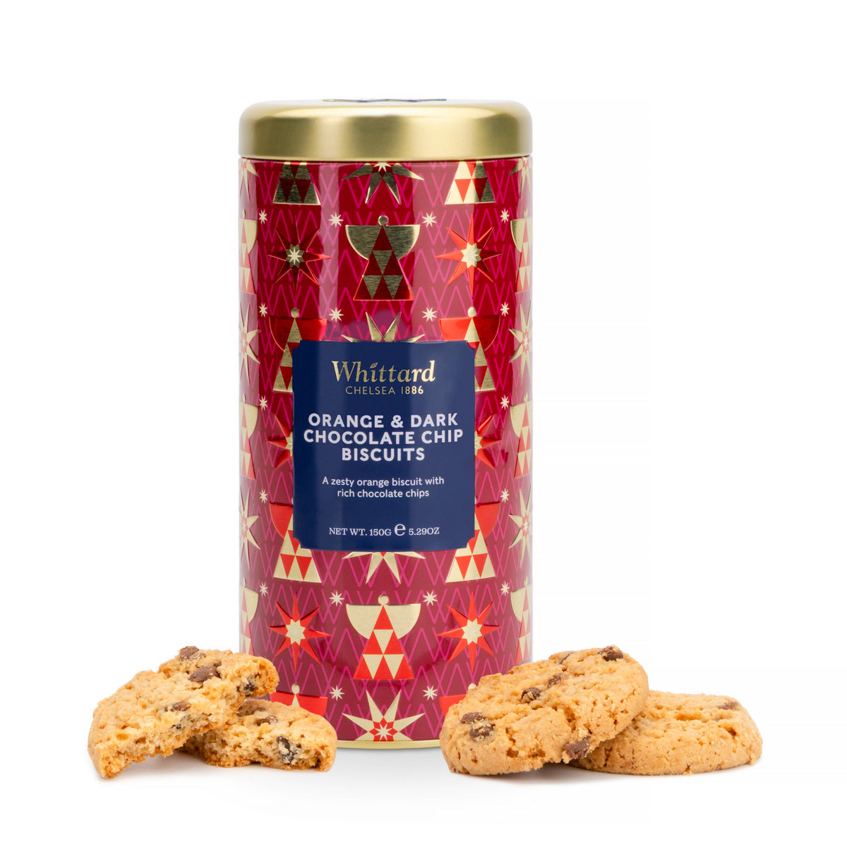 Orange & Dark Chocolate Chip Cookies - Whittard of Chelsea (5.3oz / 150g)