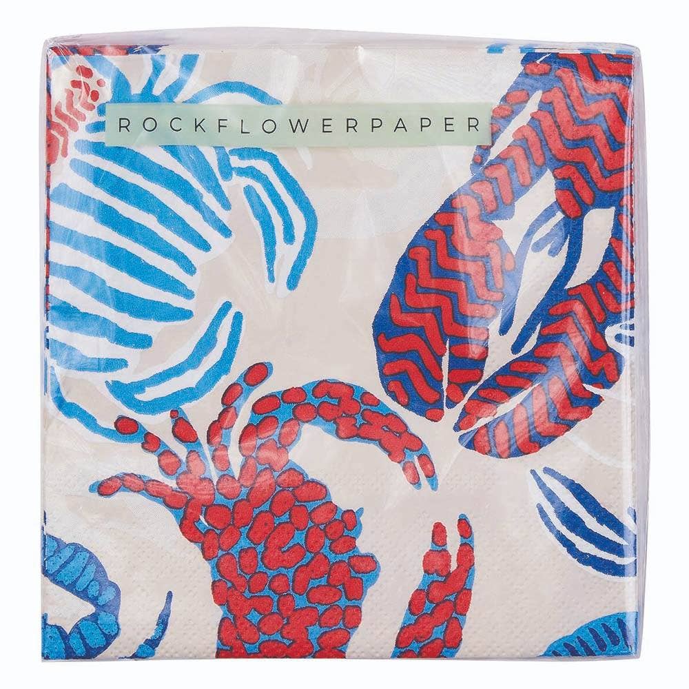 Cocktail Napkins, Sandy Claws (5in sq / 20-count)