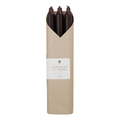 Taper Candles, Crimson - 12in (6 tapers)