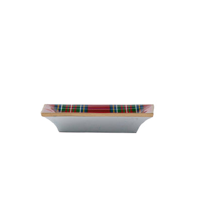 Tartan Plaid Enameled Landry Tray - Jaye's Studio