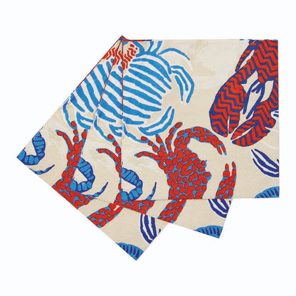 Cocktail Napkins, Sandy Claws (5in sq / 20-count)