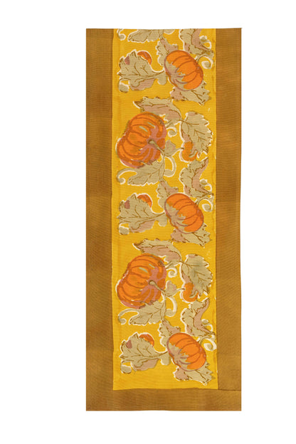 Table Runner Pumpkin Orange & Mustard - Couleur Nature Paris (16in x 72in)