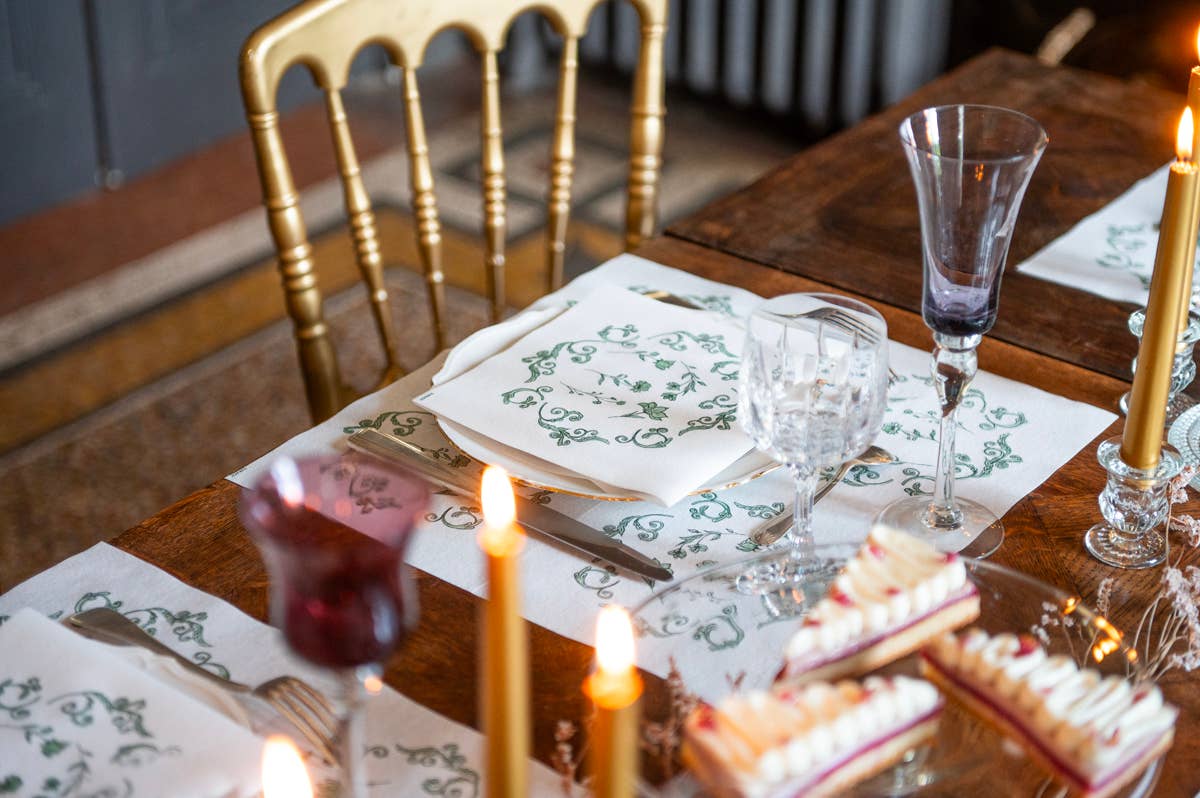Régence Vert  Dinner Napkin - Françoise Paviot