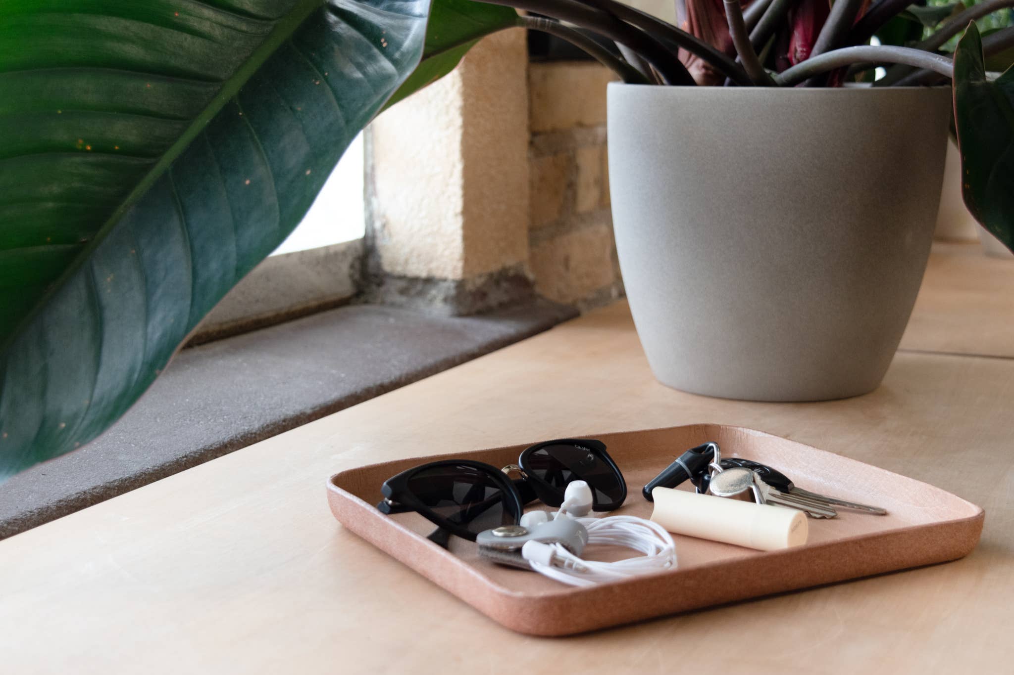 Leather Molded Valet Tray, Rectangle (9.25in x 7.75in)