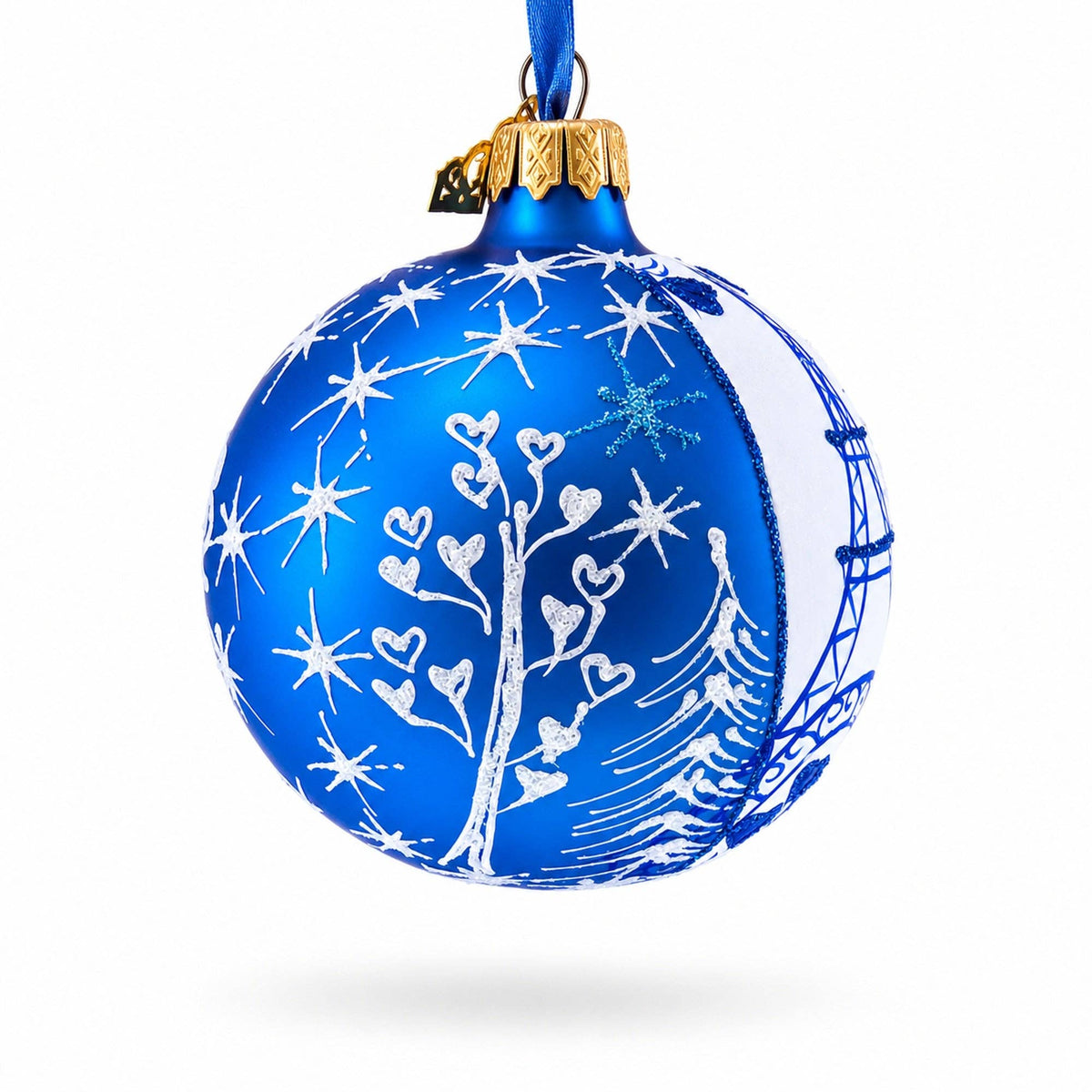 Eiffel Tower Glass Ornament (3.25in)