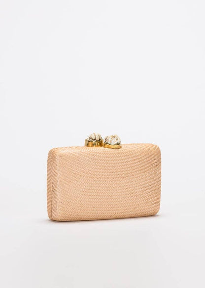 Jen White Stones Clutch, Black - Kayu