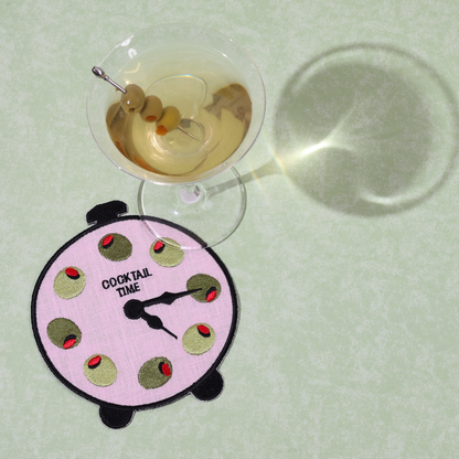 Cocktail Time Linen Cocktail Napkins, Set of 4 - House of Gleason