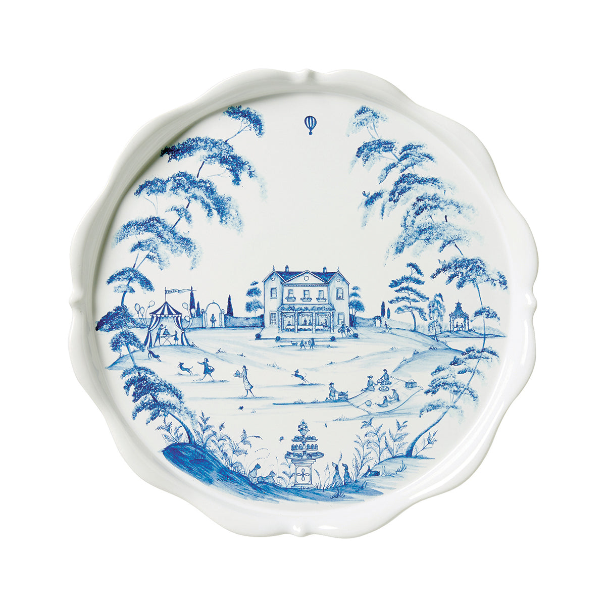 Country Estate Cake Stand - Delft Blue