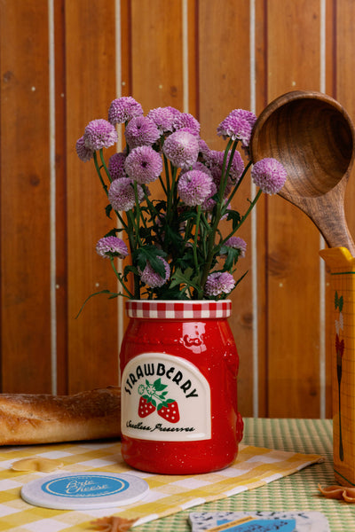 Ceramic Vase, Strawberry Jam
