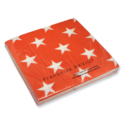 Dinner Napkin, Stars - Françoise Paviot (20 count, 8in sq)