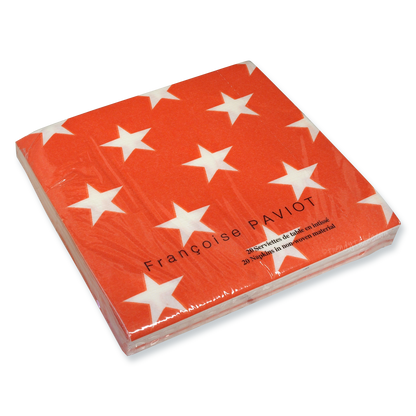 Dinner Napkin, Stars - Françoise Paviot (20 count, 8in sq)