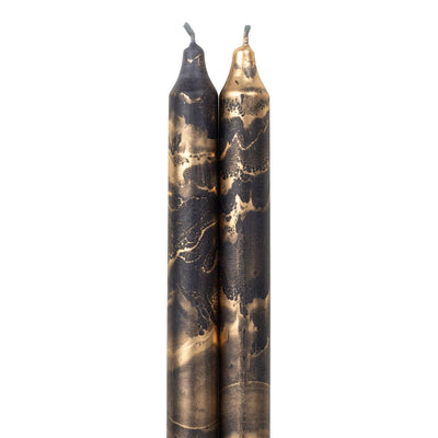 Taper Candles, Stone with Gold - 12in (2 tapers)