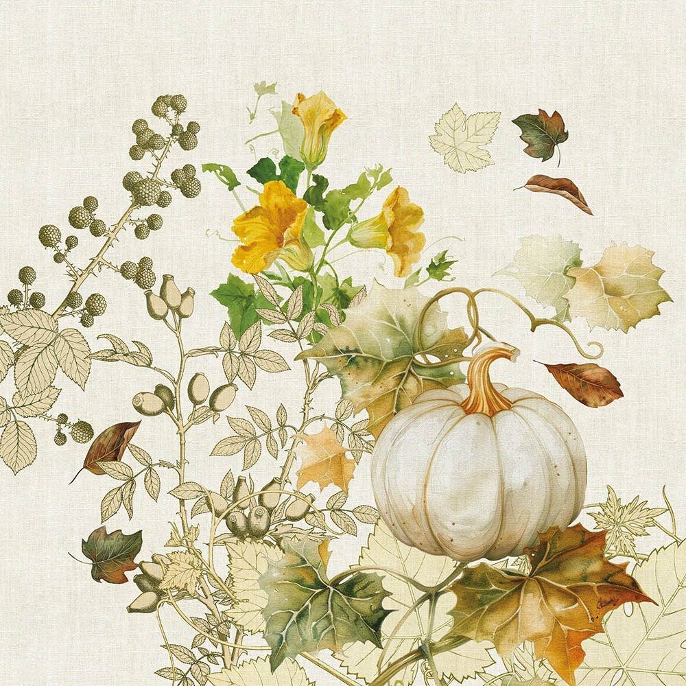 Dinner Napkin Delices d'Automne Potiron, Metis - Garnier Thiebaut (Set of 4, 20in sq)
