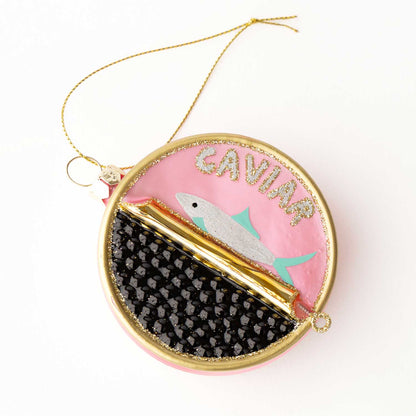 Caviar Tin Glass Ornament