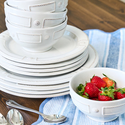 Berry & Thread French Panel 16pc Place Setting - Whitewash