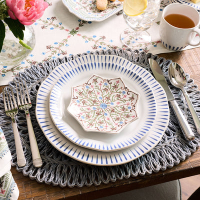 Sitio Stripe Dessert/Salad Plate - Delft Blue
