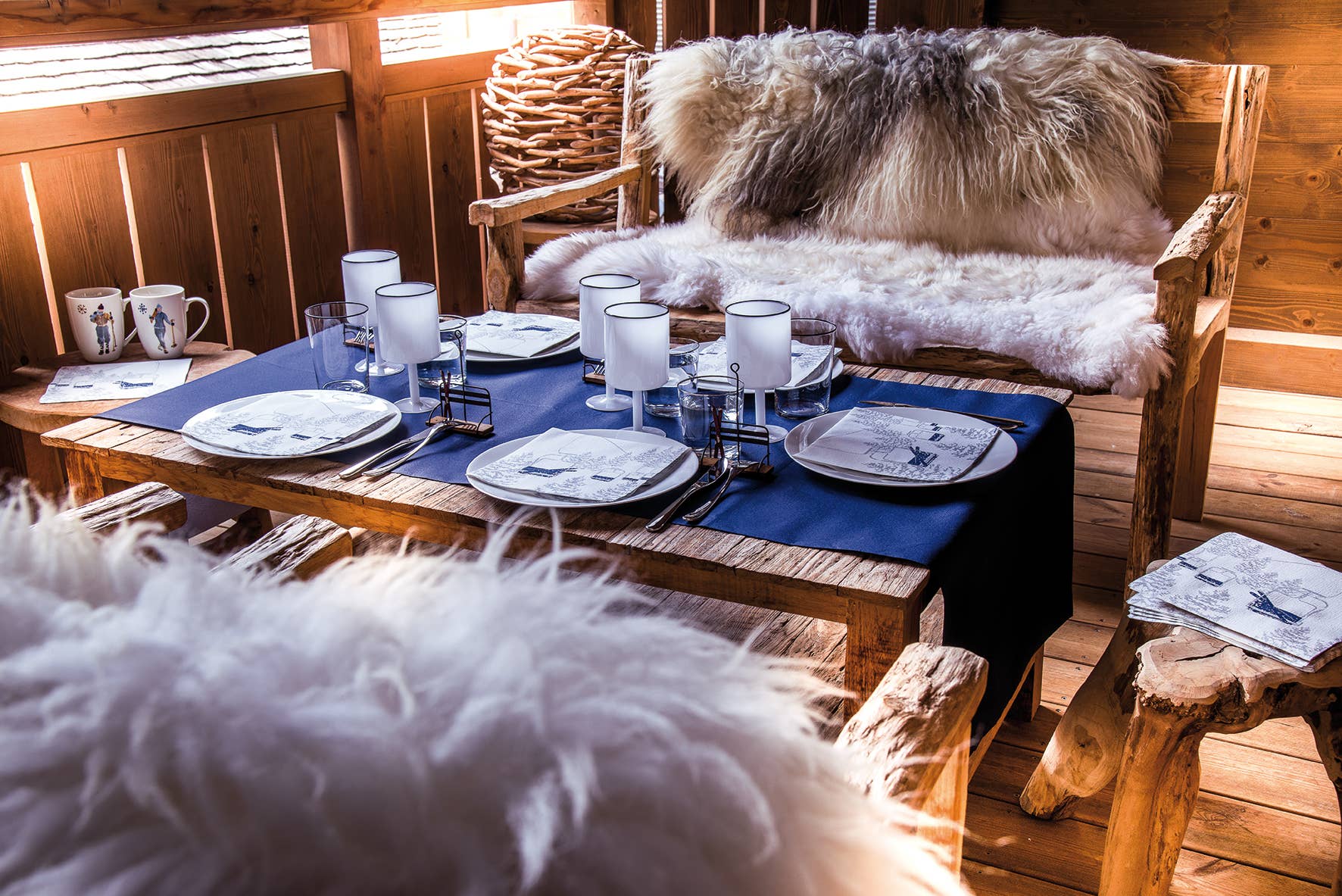 Ski Chairlift Dinner Napkin - Thumbnail 5