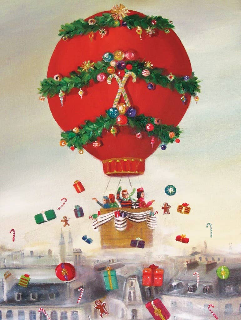 Christmas Balloon Ride Jigsaw Puzzle, 500 Pieces - New York Puzzle Co. (18in x 24in)
