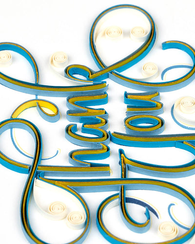 Card, Thank You - Quilling Card (6in sq)