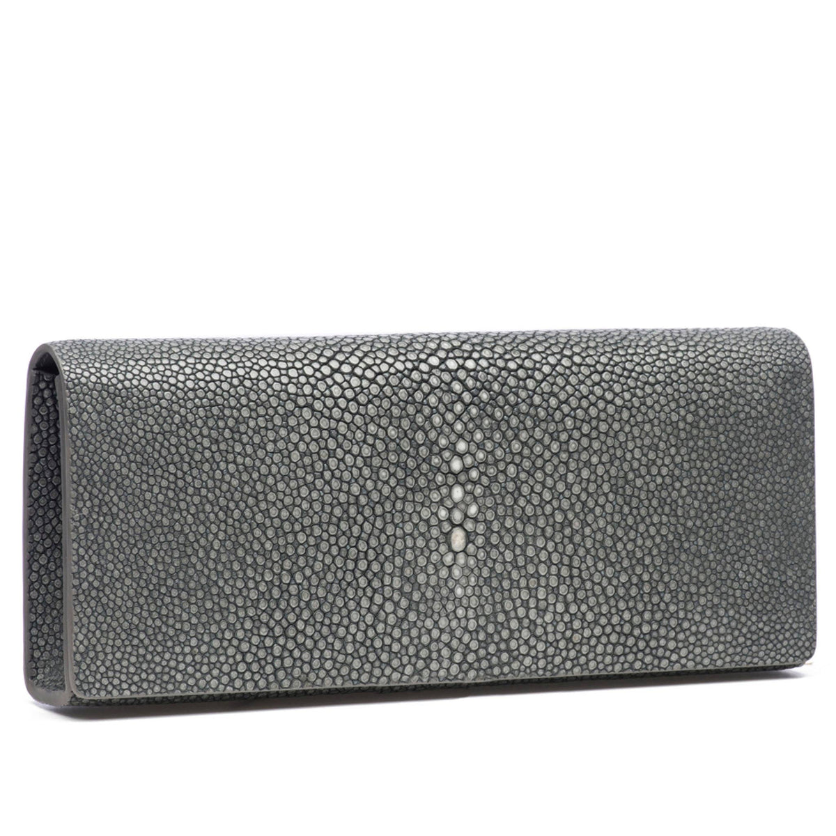 Gray Cleo Shagreen Clutch - Vivo