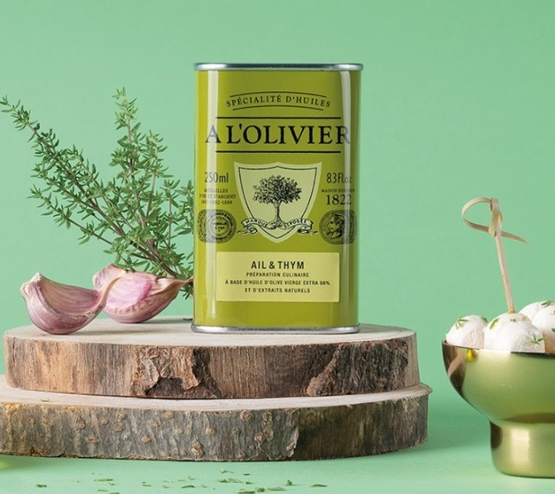 Garlic & Thyme Olive Oil - A L'Olivier (8.5oz / 250ml)