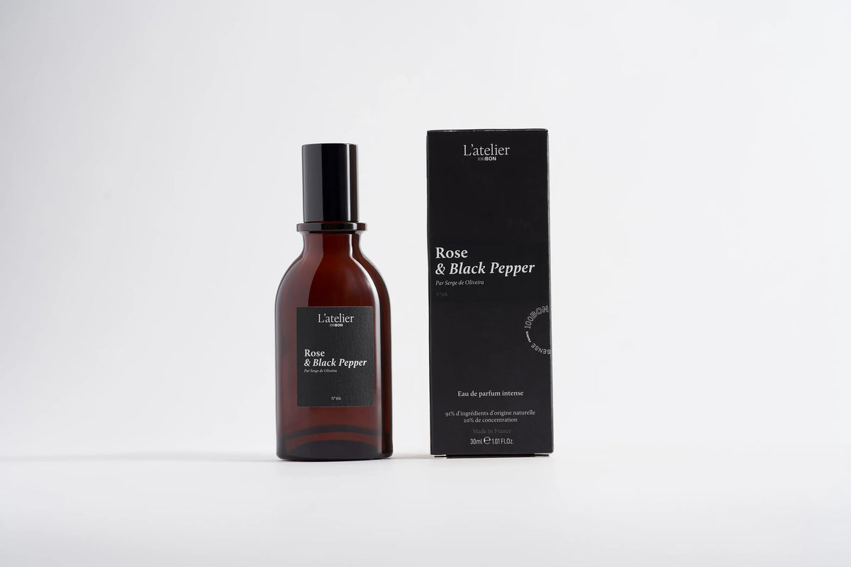 Rose & Black Pepper, Eau de Parfum - L'Atelier 100BON (30ml)