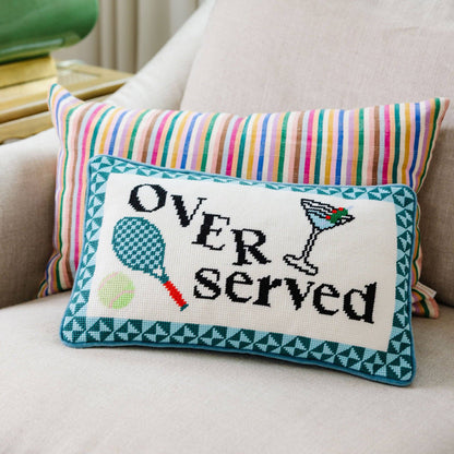 Overserved Needlepoint Pillow - Furbish Studios