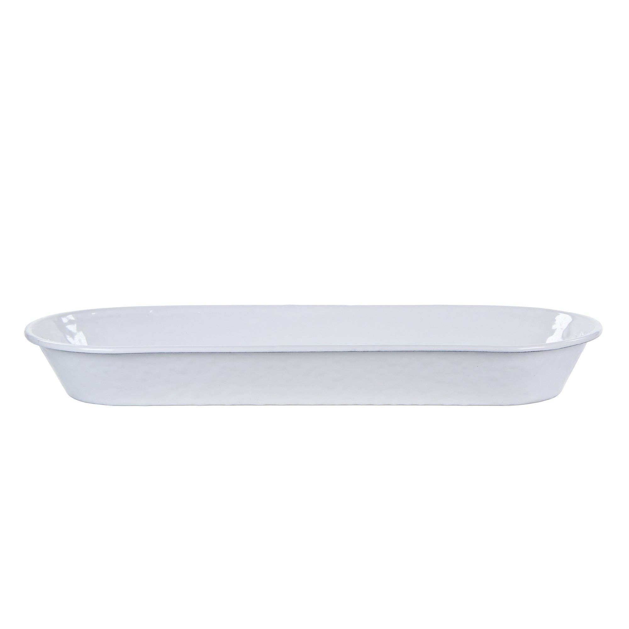 Oval Basket, Solid White - Golden Rabbit Enamelware