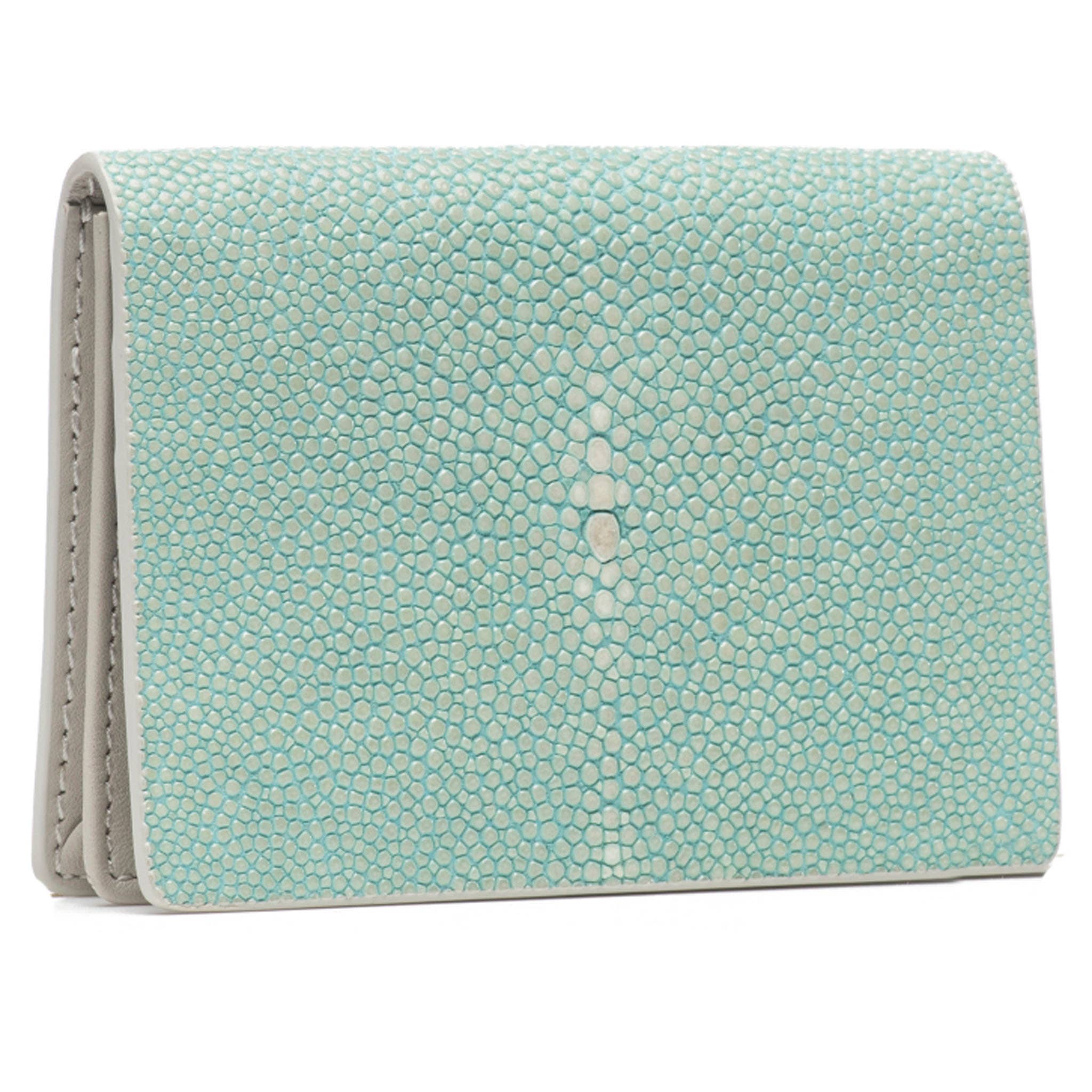 Hibiscus, Taylor Shagreen Card Wallet - Vivo