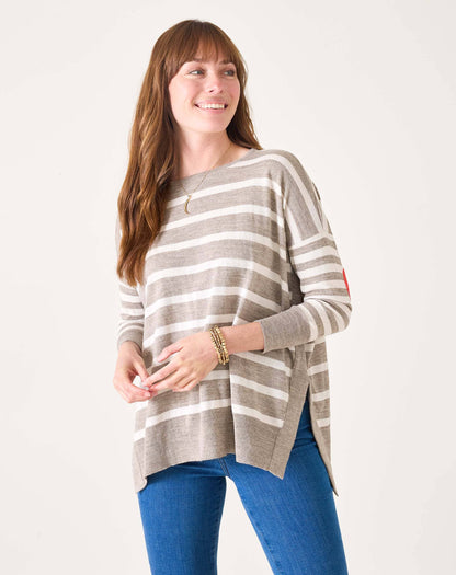 Amour Sweater: Driftwood Stripe / OS