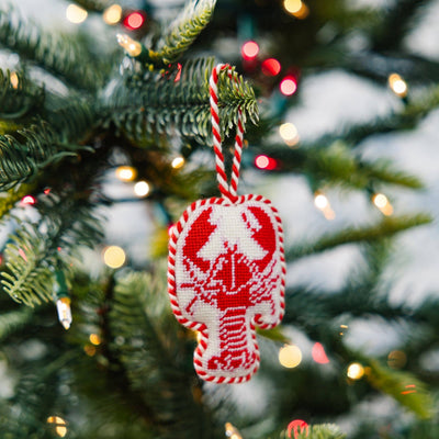 Lobster Needlepoint Ornament - Furbish Studio