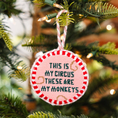 This Is My Circus Needlepoint Ornament - Furbish Studios