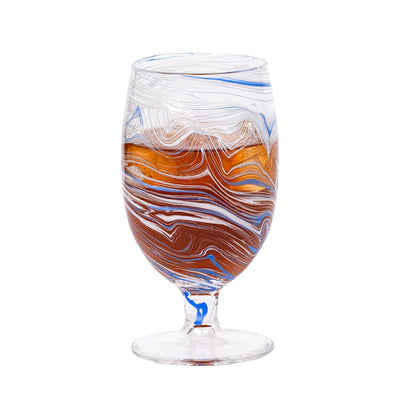 Puro Marbled Goblet - Blue