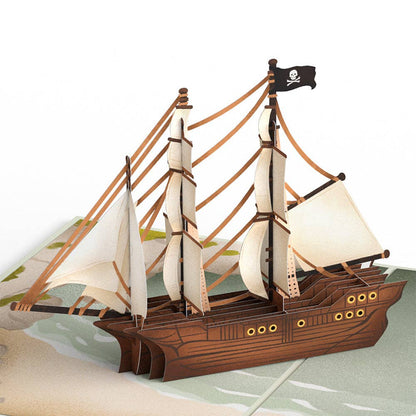 Pirate Ship Pop-Up Card 5in x 7in