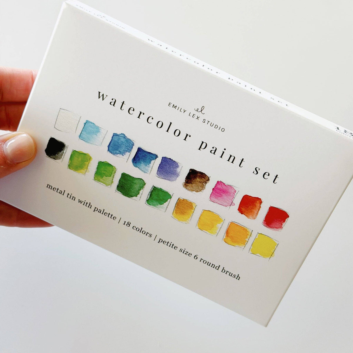 Watercolor Paint Set, 18 Colors with Brush