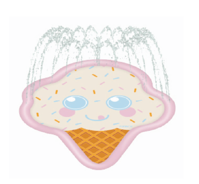 Kids Splash Pad, Ice Cream Shape Inflatable