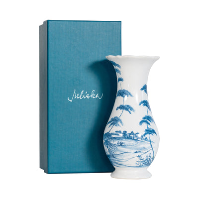 Country Estate 9" Vase - Delft Blue