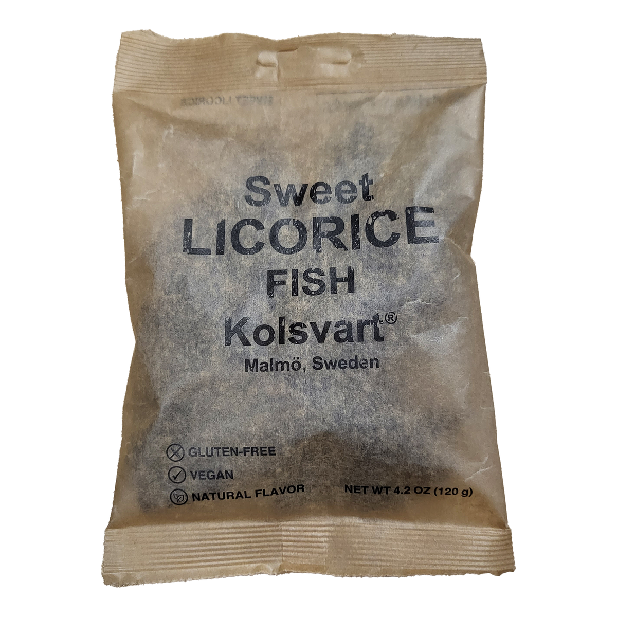 Sweet Licorice Swedish Fish - Kolsvart